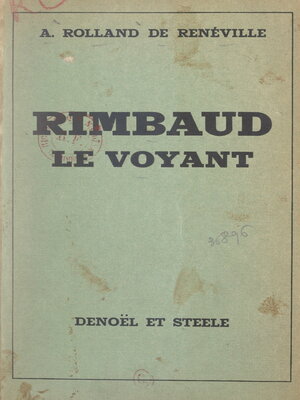 cover image of Rimbaud le voyant